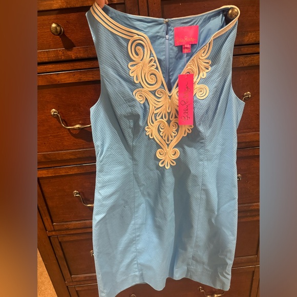 Aqua Lilly Pulitzer Gabby Shift Dress New with tags! - Picture 2 of 4